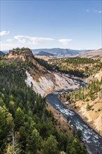 View from Calcite Springs Overlook to Yellowstone River