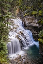 Waterfall running in cascades