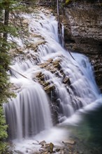 Waterfall running in cascades