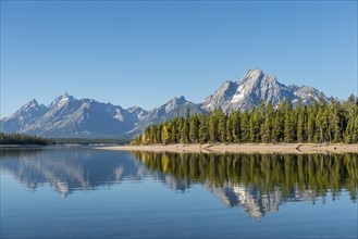 Mountains reflected in a lake