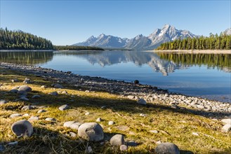 Mountains reflected in a lake