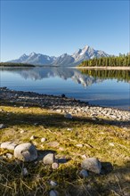 Mountains reflected in a lake