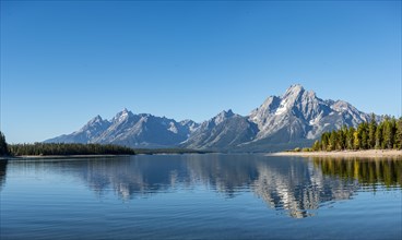 Mountains reflected in a lake