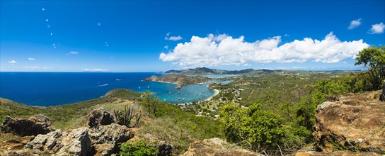 View from Shirley Heights to English Harbour and Windward Bay