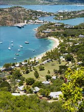 View from Shirley Heights to English Harbour and Windward Bay