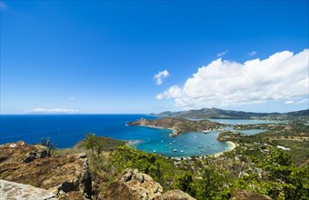 View from Shirley Heights to English Harbour and Windward Bay