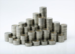 Stack of two euro coins