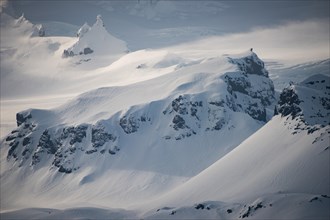Snowy mountain slopes of Hvannadalshnukur