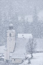 Church in snow storm