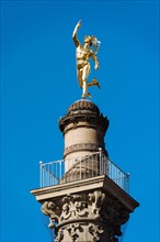 Golden statue of the god Mercury