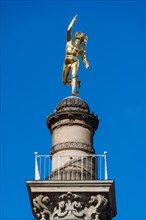 Golden statue of the god Mercury