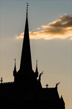 Silhouette of the Stave Church Lom
