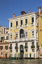 Yellow Renaissance architectural style Guardia di Finanza office building and Grand Canal