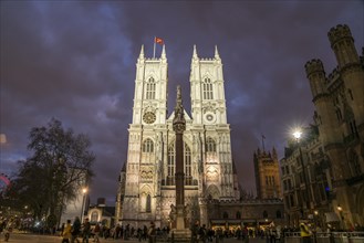 Westminster Abbey at dusk