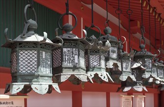 Bronze lanterns at Kasuga Taisha Shrine in Nara