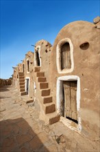 Northern Sahara mud brick Berber ghorfas