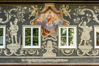 Former Pastry with mural painting of the Patrona Bavaria