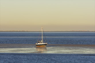 Sailboat in the Wadden Sea