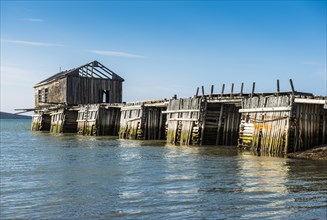 Wooden houses of the old russian coalmine