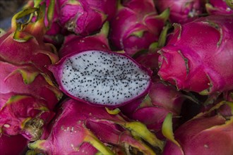 Pitaya fruits (Hylocereus undatus) on market