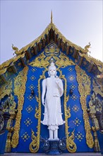 White Buddha statue at Wat Rong Seur Ten