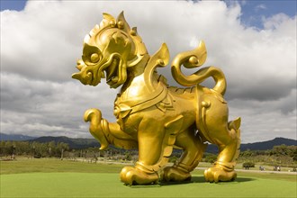 Golden Singha Statue in Singha Park