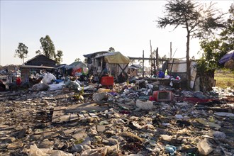 Huts at the garbage dump