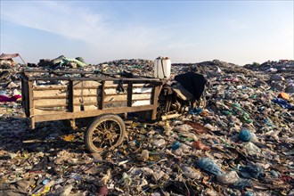 Garbage dump with plastic garbage