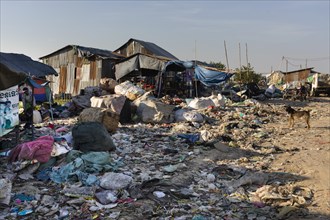 Huts at the garbage dump