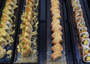 Various sushi dishes