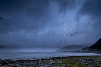 Heavy rain at Loch Linnhe