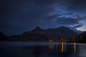 Reflection in Loch Linnhe at blue hour