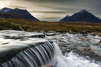 River Etive in foreground with summit of Stob Dearg in background