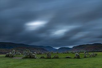 Stone Circle with Dark Cloud Sky