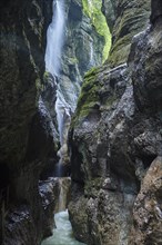 Waterfall in the Partnach Gorge