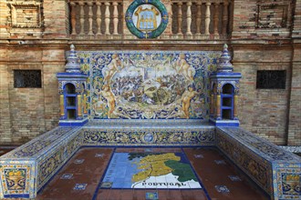 Mosaic picture of the province Pontevedro from Azulejo tiles