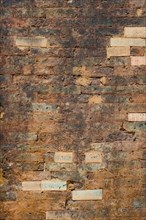 Weathered brick wall