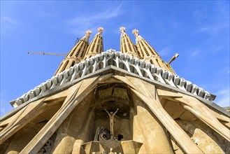Towers of the church Sagrada Familia