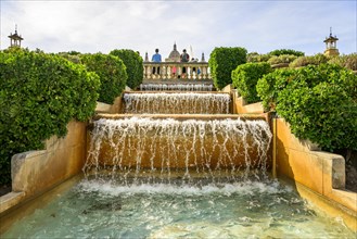 Water features in front of the Palau Nacional de Montjuic