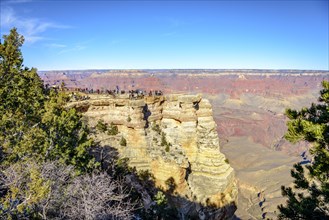 View to Mather Point with visitors