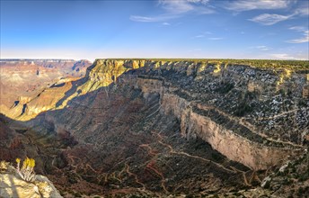 Gorge of the Grand Canyon with Bright Angel Trail