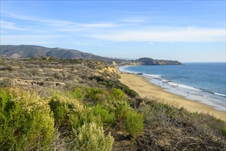 View of the sandy beach