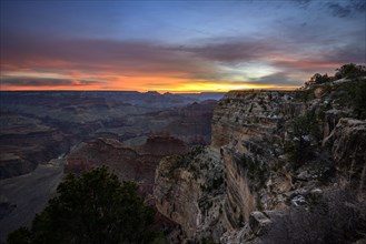 Gorge of the Grand Canyon at sunrise