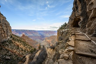 Bright Angel Trail at the gorge of the Grand Canyon