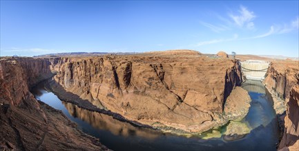 View of Glen Canyon Dam and Colorado River