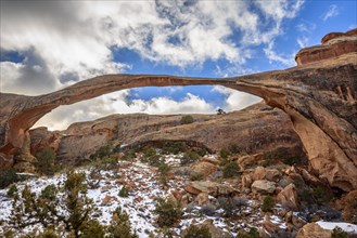 Landscape Arch with snow