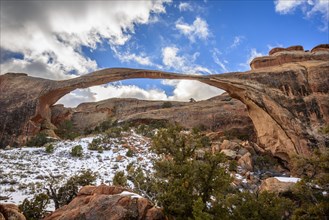 Landscape Arch with snow