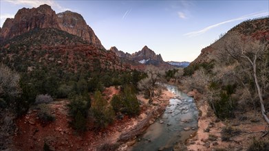 River Virgin River flows through Zion Canyon