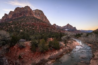 River Virgin River flows through Zion Canyon