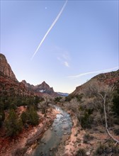 River Virgin River flows through Zion Canyon